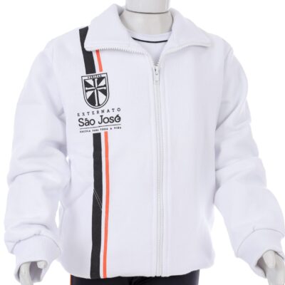 AGASALHO COM ZÍPER BRANCO
