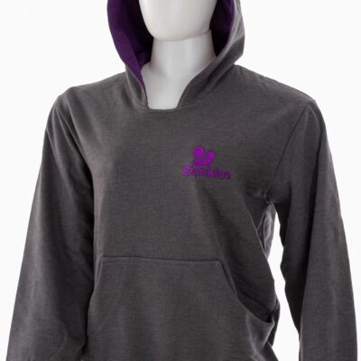 AGASALHO MOLETOM COM CAPUZ ROXO
