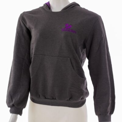AGASALHO MOLETOM COM CAPUZ ROXO