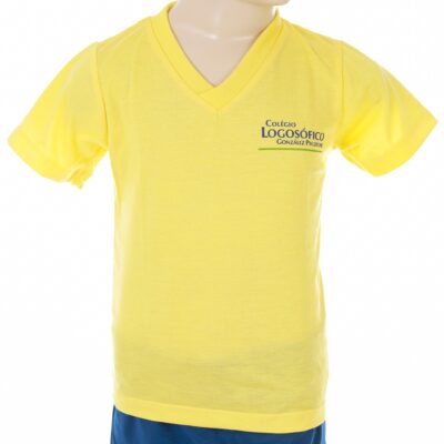 CAMISETA COM MANGA AMARELA