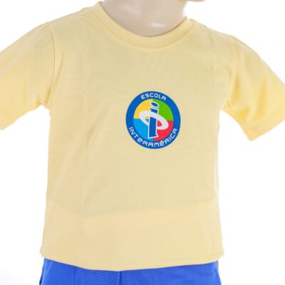 CAMISETA COM MANGA AMARELA