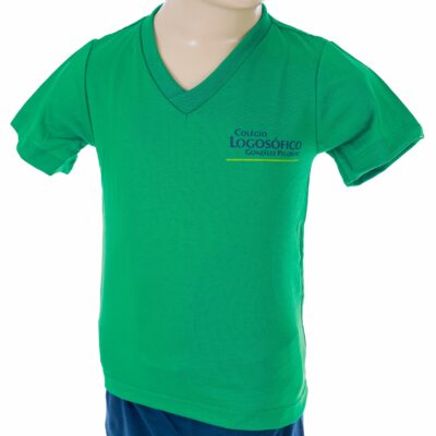 CAMISETA COM MANGA VERDE