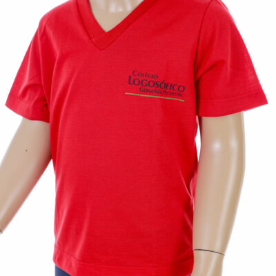 CAMISETA COM MANGA VERMELHA