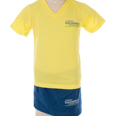 CAMISETA COM MANGA AMARELA