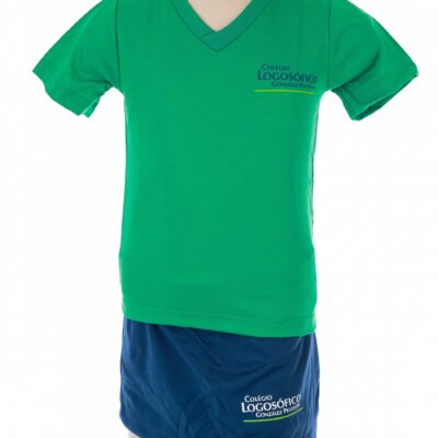 CAMISETA COM MANGA VERDE